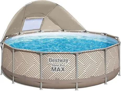 Bestway 561FY Steel Pro Max Canopy Round Pool Set With Filter And Ladder - კარკასული აუზი კარტრიჯული ფილტრით და კიბით, 4 image