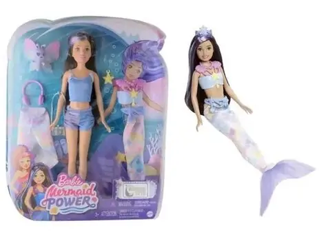 Barbie Sparkling Mermaid Doll With Accessories MTL-HHG55  ბარბის ქალთევზა თოჯინა აქსესუარებით, 2 image