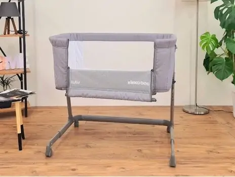 KikkaBoo Lulu Light Grey ახალშობილის მისადგმელი საწოლი, 2 image