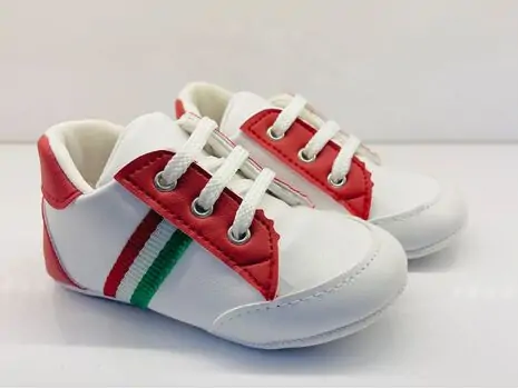 Papulin Baby Shoes 0-12 Months 2145 ჩვილის ფეხსაცმელი RED