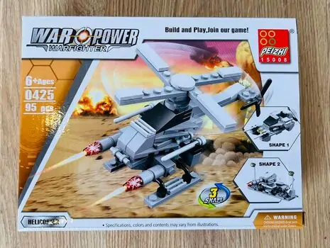 HELICOPTER PEIZHI War Power-ის საბავშვო კონსტრუქტორი 0430