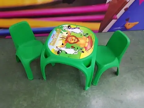 Pilsan- ის მაგიდა და 2 სკამი 03 422 - KING STUDY TABLE WITH TWO CHAIRS Green, 3 image