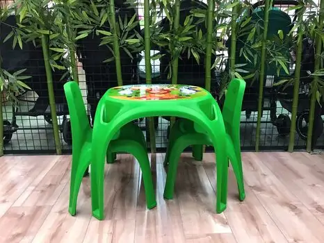Pilsan- ის მაგიდა და 2 სკამი 03 422 - KING STUDY TABLE WITH TWO CHAIRS Green, 2 image