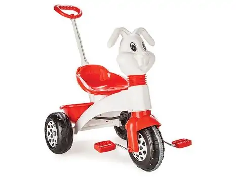 Pilsan-ის სამ თვლიანი ველოსიპედი 07 162 BUNNY TRICYCLE WITH PARENTAL CONTROL RED