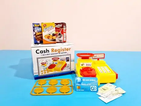 BEST CASH REGISTER WITH SOUND საბავშვო სალარო აპარატი