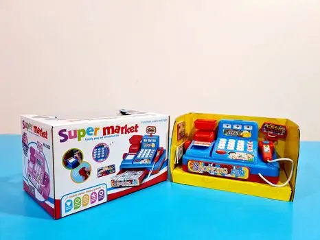 FAMILY PLAY SET FUN SHOPPING საბავშვო სათამაშო სალარო აპარატი