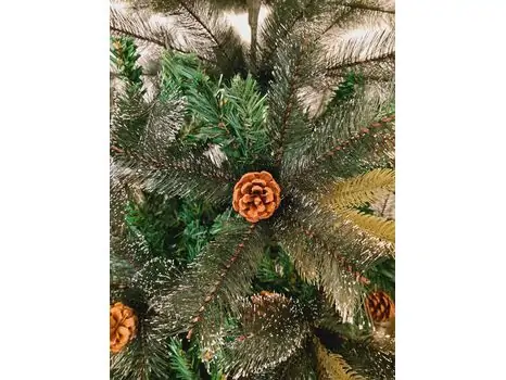 Christmas Tree With Lights And Pine Cones  საახალწლო ნაძვის ხე შერეული წიწვებით და განათებით 210 სმ (OT654), 4 image