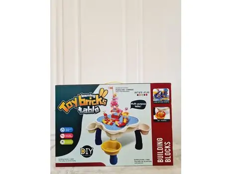 Children building blocks table with chair საბავშვო მრავალფუნქციური კონსტრუქტორი მაგიდა სკამით, 5 image