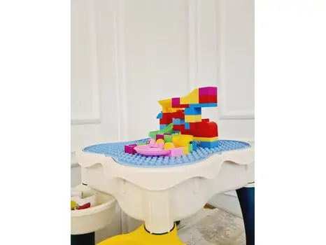 Children building blocks table with chair საბავშვო მრავალფუნქციური კონსტრუქტორი მაგიდა სკამით, 4 image