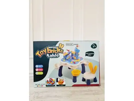 Children building blocks table with chair საბავშვო მრავალფუნქციური კონსტრუქტორი მაგიდა სკამით, 6 image