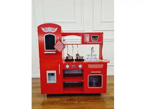 Retro Kitchen for Children  ხის სათამაშო სამზარეულო  HT001, 2 image
