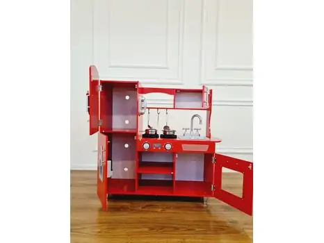 Retro Kitchen for Children  ხის სათამაშო სამზარეულო  HT001, 18 image