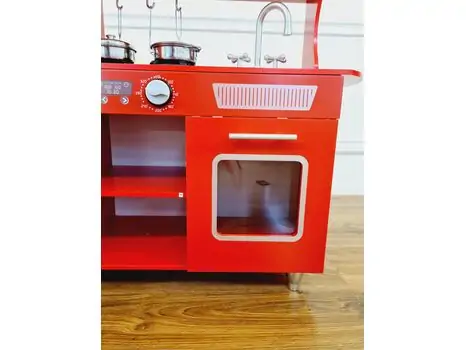 Retro Kitchen for Children  ხის სათამაშო სამზარეულო  HT001, 15 image