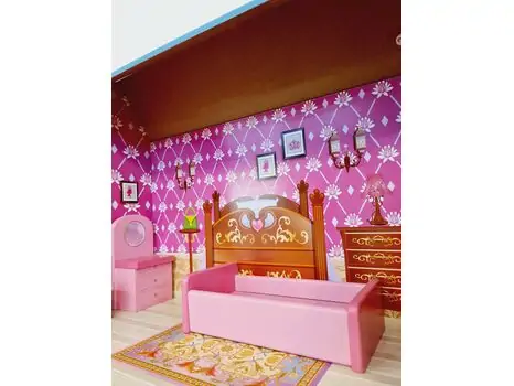 ENTERTAINING WOODEN PLAYHOUSE საბავშვო ხის სათამაშო თოჯინის სახლი TX1093, 5 image