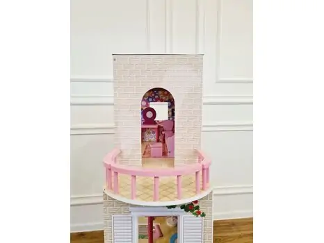 WOODEN PLAYSET საბავშვო ხის სათამაშო თოჯინის სახლი TX1056, 17 image