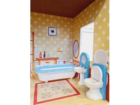 WOODEN PLAYSET საბავშვო ხის სათამაშო თოჯინის სახლი TX1056, 9 image
