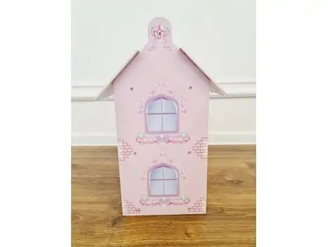 WOODEN PLAYHOUSE WITH ACCESSORIES  ხის სათამაშო თოჯინის სამ სართულიანი სახლი TX1092, 4 image