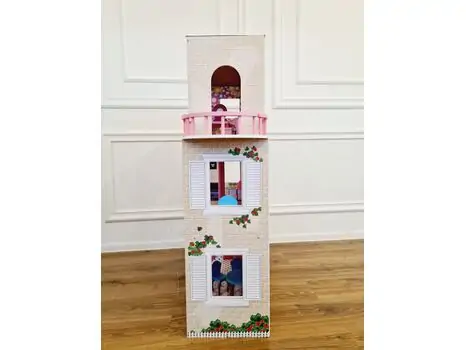 WOODEN PLAYSET საბავშვო ხის სათამაშო თოჯინის სახლი TX1056, 16 image