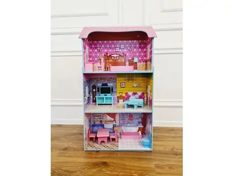 ENTERTAINING WOODEN PLAYHOUSE საბავშვო ხის სათამაშო თოჯინის სახლი TX1093, 2 image
