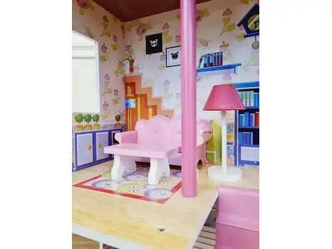 WOODEN PLAYSET საბავშვო ხის სათამაშო თოჯინის სახლი TX1056, 11 image