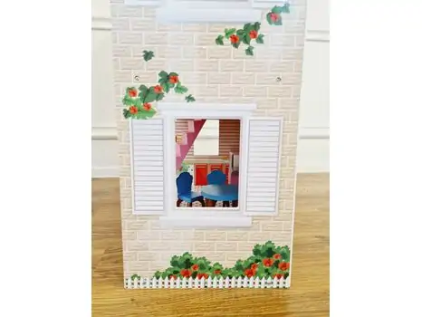 WOODEN PLAYSET საბავშვო ხის სათამაშო თოჯინის სახლი TX1056, 19 image