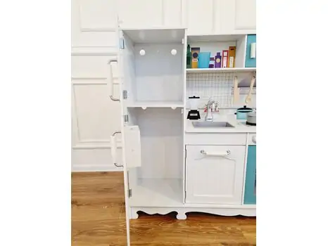 WOODEN PLAY KITCHEN საბავშვო თეთრი ხის სამზარეულო TX1170-1, 5 image