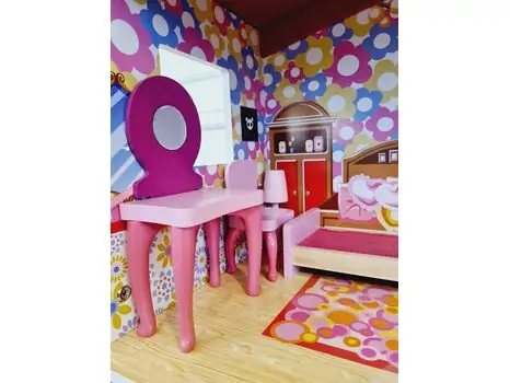 WOODEN PLAYSET საბავშვო ხის სათამაშო თოჯინის სახლი TX1056, 5 image