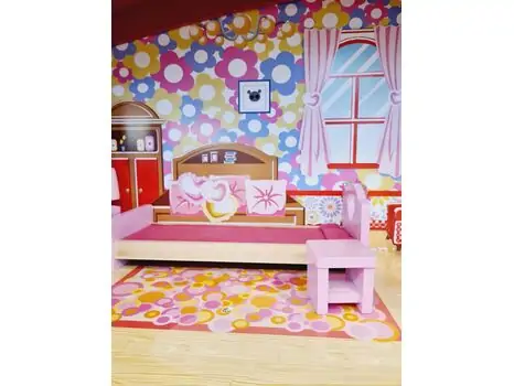 WOODEN PLAYSET საბავშვო ხის სათამაშო თოჯინის სახლი TX1056, 7 image