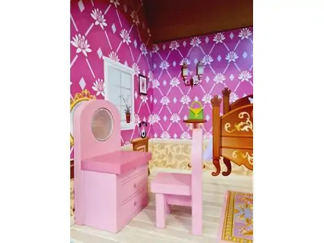 ENTERTAINING WOODEN PLAYHOUSE საბავშვო ხის სათამაშო თოჯინის სახლი TX1093, 6 image