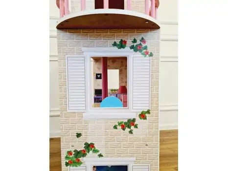 WOODEN PLAYSET საბავშვო ხის სათამაშო თოჯინის სახლი TX1056, 18 image