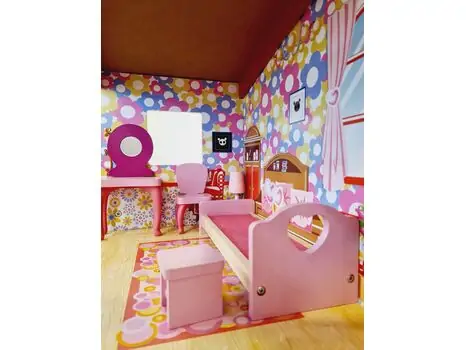 WOODEN PLAYSET საბავშვო ხის სათამაშო თოჯინის სახლი TX1056, 4 image