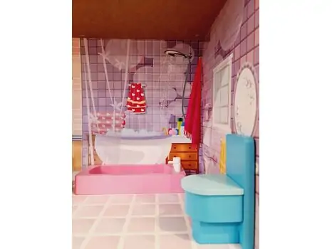 ENTERTAINING WOODEN PLAYHOUSE საბავშვო ხის სათამაშო თოჯინის სახლი TX1093, 11 image