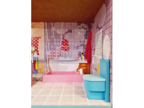 ENTERTAINING WOODEN PLAYHOUSE საბავშვო ხის სათამაშო თოჯინის სახლი TX1093, 10 image