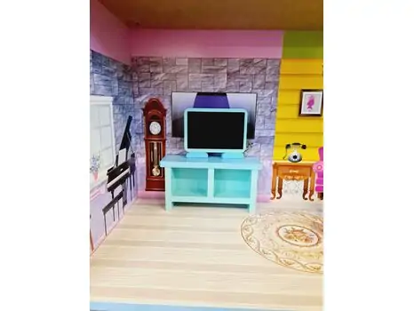 ENTERTAINING WOODEN PLAYHOUSE საბავშვო ხის სათამაშო თოჯინის სახლი TX1093, 7 image