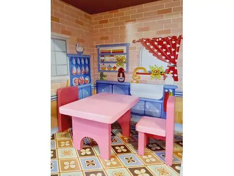 ENTERTAINING WOODEN PLAYHOUSE საბავშვო ხის სათამაშო თოჯინის სახლი TX1093, 13 image