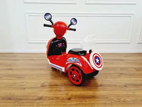 Kids Moped Captain America Red - საბავშვო ელექტრო მოპედი, 4 image