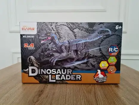 სათამაშო დინოზავრი დისტანციური მართვით  Velociraptor with USB remote control, 3 image