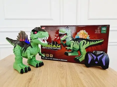 სათამაშო დინოზავრი დისტანციური მართვით  Tyrannosaurus with USB remote control, 3 image