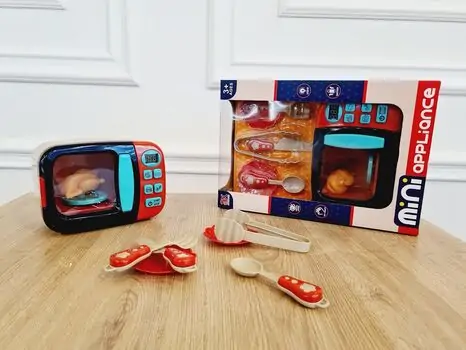 Microwave Toys Kitchen Play Set საბავშვო სათამაშო ფუნქციური მიკროტალღური ღუმელი, 2 image