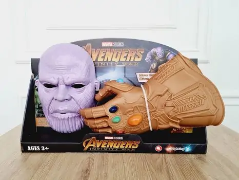 Thanos MARVEL-ის სუპერგმირის თანოსის ნიღაბი და ხელთათმანი, 2 image
