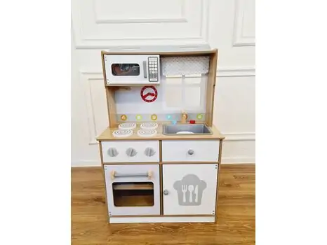 Moni Toys Wooden Play kitchen 7253 საბავშვო ხის სათამაშო სამზარეულო