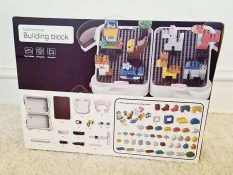 Children building blocks table with chair საბავშვო მრავალფუნქციური კონსტრუქტორი მაგიდა სკამით, 11 image