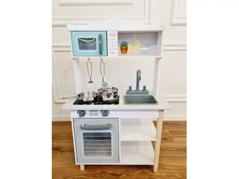 Moni Toys7256A Wooden kitchen Mila საბავშვო ხის სათამაშო სამზარეულო