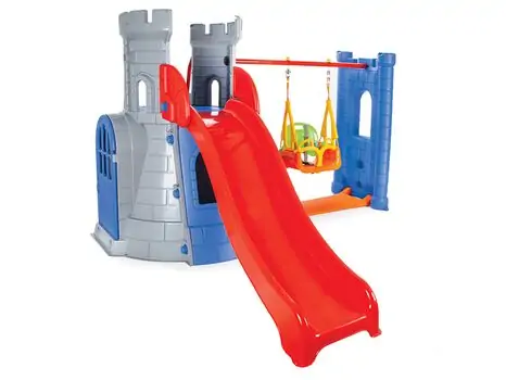 Pilsan-ის კოშკი სასრიალო საქანელა 07 961 CASTLE SLIDE WITH SWING-GRAY, 2 image