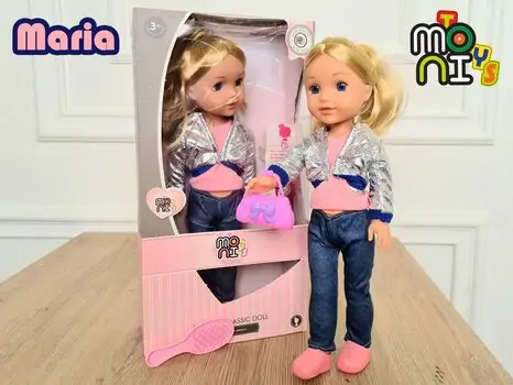 Moni Toys Doll "Maria" 8885 თოჯინა სავარცხლით, 2 image