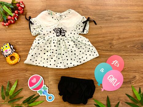 Jikko Dress Butterfly 3in1 Set ახალშობილის ტანსაცმლის ნაკრები 3308