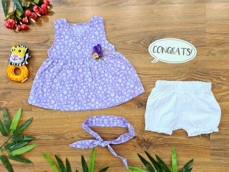 Kiddex 3in1 Flower Set ჩვილის ტანსაცმლის ნაკრები Kidex's 60093