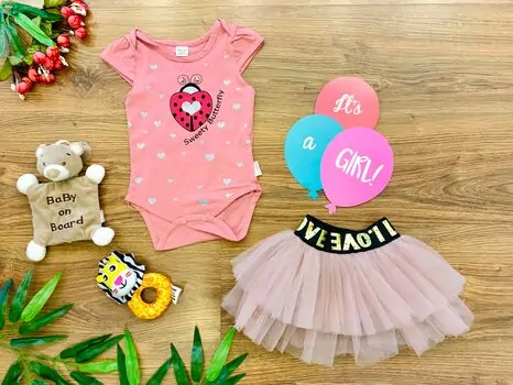 Donino  Sweety Butterfly, 2in1 Set საბავშვო ტანსაცმლის ნაკრები 40265 Pink