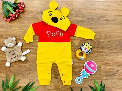 Little Winnie Pooh Romper ახალშობილის რომპერი MURATBABY 5868