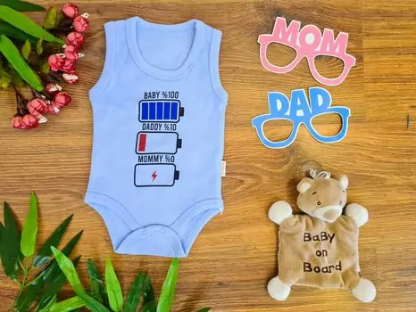 Mommy & Daddy & Baby ჩვილის ბოდე BEBIO 3051 Blue